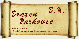 Dražen Marković vizit kartica